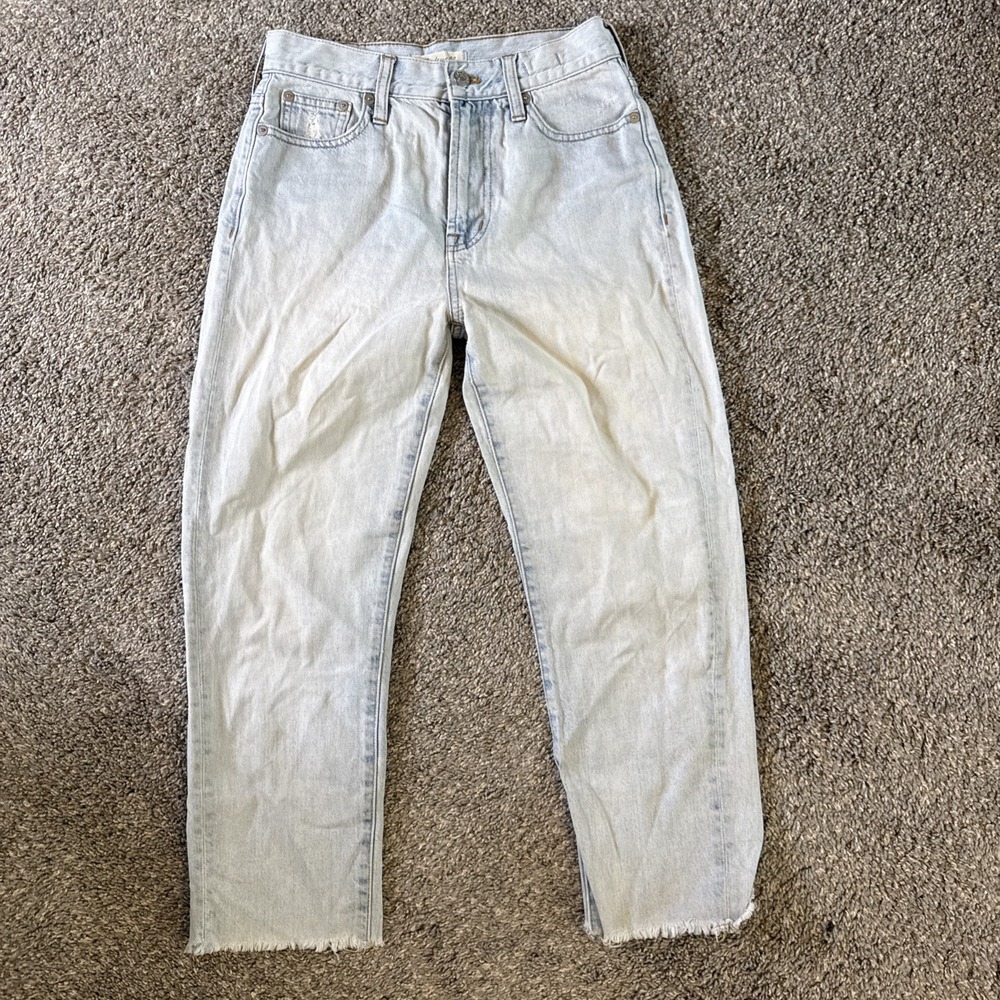 Madewell Women's Perfect Summer Jean Light Wash Raw Hem Size 25